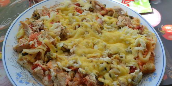 Рецепт пиццы с морепродуктами