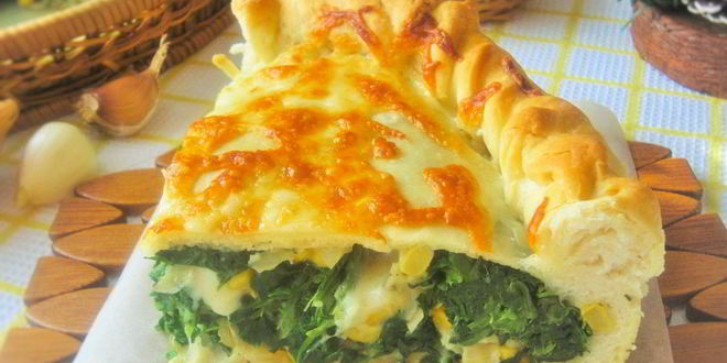 Рецепт пиццы с сыром и шпинатом