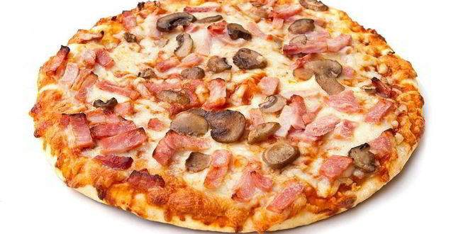 Рецепт пиццы с ветчиной и грибами