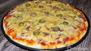 Рецепт Пиццы с ветчиной и сыром