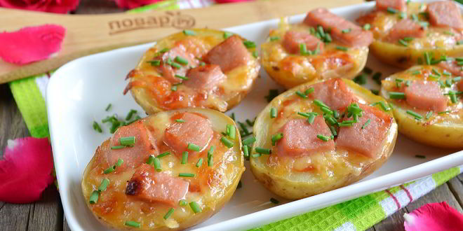 Рецепт пиццы в картофельных лодочках