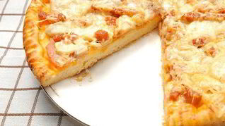 Рецепт Яблочной пиццы с ветчиной