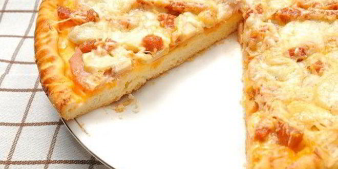 Рецепт яблочной пиццы с ветчиной