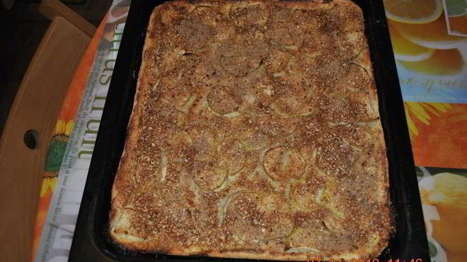 Рецепт Эльзасской сладкой пиццы