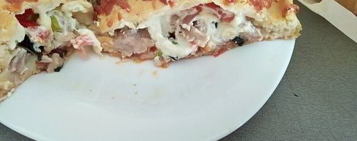 Шаг 14: закрытой пиццы с курицей и чесноком