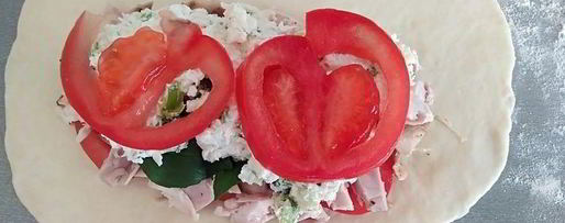 Шаг 8: закрытой пиццы с курицей и чесноком