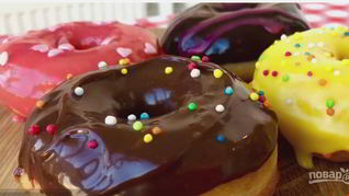 Рецепт Американских пончиков, покрытых шоколадом