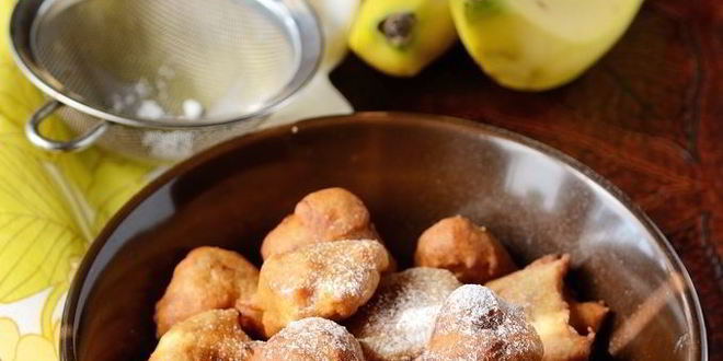 Рецепт банановых пончиков