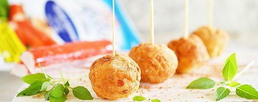 Шаг 6: крабовых пончиков с сыром