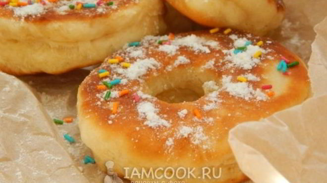 Рецепт Пончиков на кефире за 15 минут