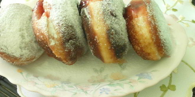 Рецепт пончиков с малиновой начинкой