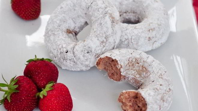 Рецепт Пончиков с сахарной пудрой