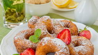 Рецепт Утренних творожных пончиков