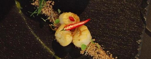 Шаг 4: морского гребешка на прянике с мандариновым кремом