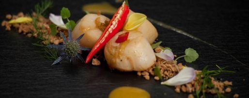 Шаг 5: морского гребешка на прянике с мандариновым кремом