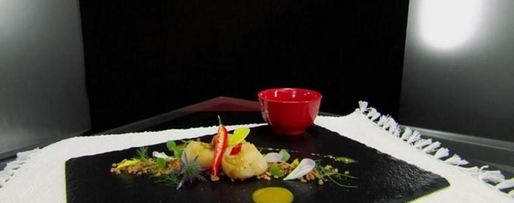 Шаг 6: морского гребешка на прянике с мандариновым кремом