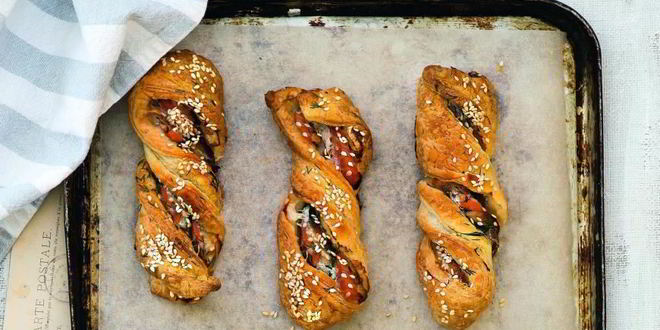 Рецепт рыбных слоек с лососем и палтусом