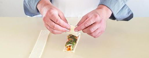 Шаг 3: рыбных слоек с лососем и палтусом