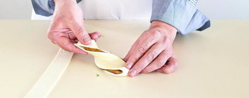 Шаг 4: рыбных слоек с лососем и палтусом