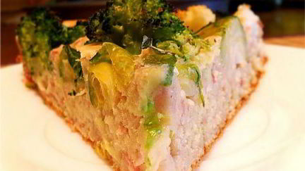 Рецепт Овощной шарлотки с грудинкой