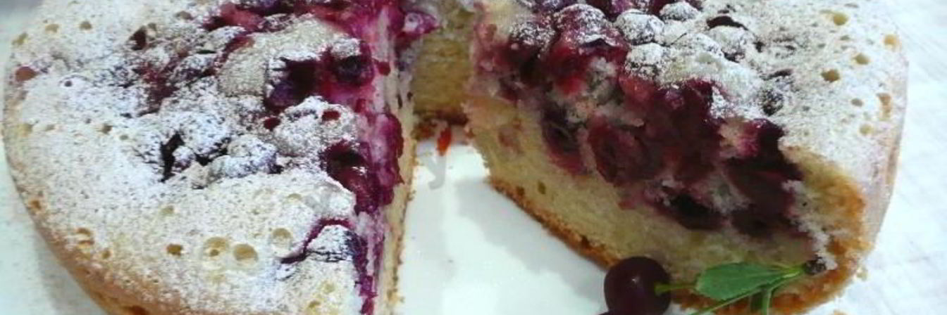 Рецепт Пирога с вишней в мультиварке типа шарлотка