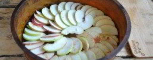 Шаг 7: шарлотки классической с яблоками