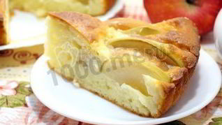 Рецепт Шарлотки с творогом и яблоками