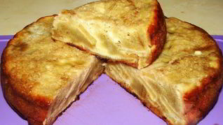 Рецепт Шарлотки с яблоками и с творогом