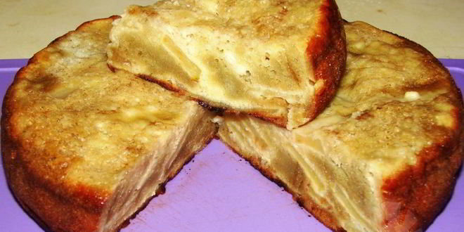 Рецепт шарлотки с яблоками и с творогом