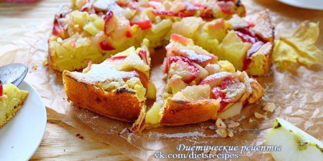 Рецепт яблочной шарлотки диетической
