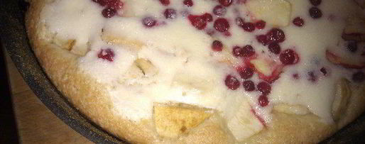 Шаг 9: яблочно-брусничной шарлотка