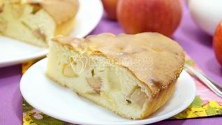 Рецепт Заливной шарлотки с яблоками