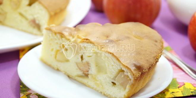 Рецепт заливной шарлотки с яблоками