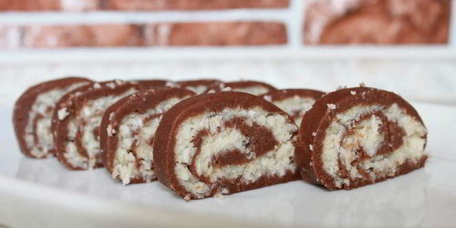 Рецепт шоколадна-кокосового рулет