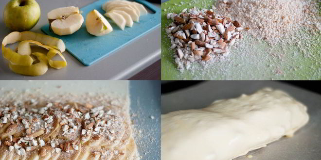 Рецепт незатейливого яблочного штруделя