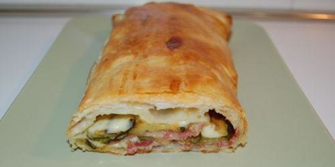 Рецепт штруделя с беконом и цукини