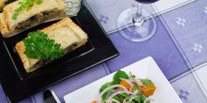 Рецепт штруделя с грибами и козьим сыром