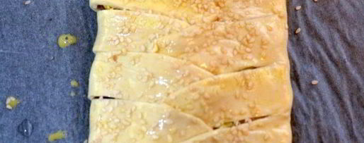 Шаг 2: штруделя с кабачками, ветчиной и сыром