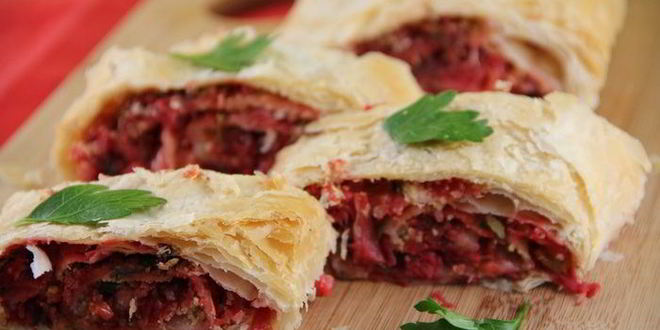 Рецепт штруделя с капустой и свеклой