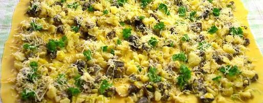 Шаг 10: штруделя с картофелем и грибами в сливочно-сырном соусе