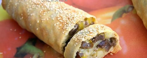 Шаг 13: штруделя с картофелем и грибами в сливочно-сырном соусе