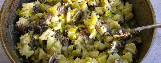 Шаг 8: штруделя с картофелем и грибами в сливочно-сырном соусе