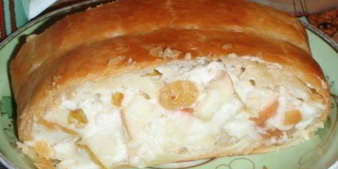 Рецепт штруделя с творогом