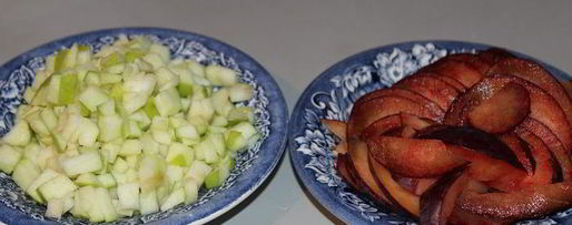 Шаг 3: ванильного штруделя с яблоком, сливами и творогом