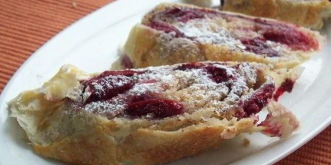 Рецепт вишневого штруделя