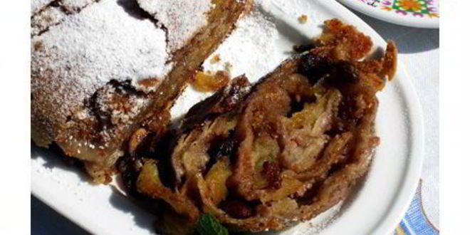 Рецепт яблочного штруделя с грецкими орехами