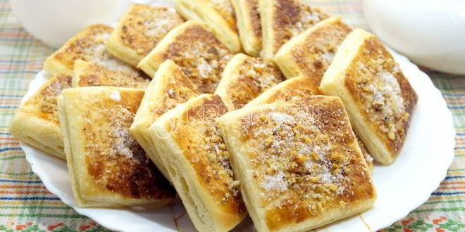 Рецепт слоек из слоеного теста ореховые