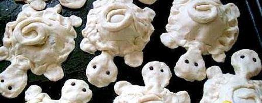 Шаг 1: слоек овощных черепашки