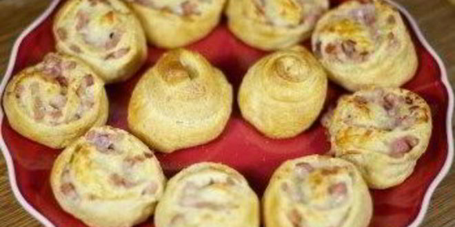 Рецепт слоек с ветчиной