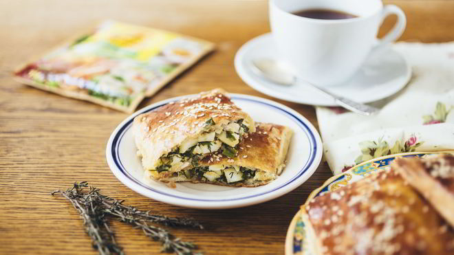 Рецепт Слоек с яйцом и зеленью